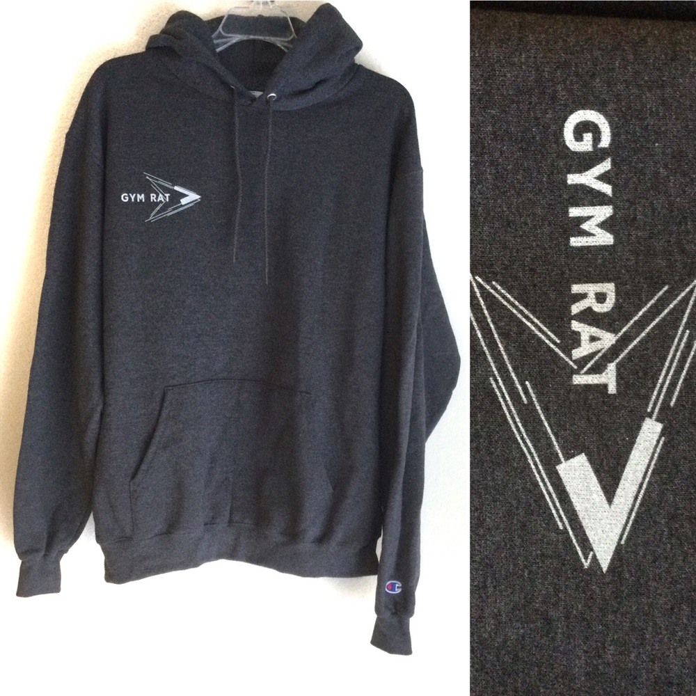 CHAMPION NWOT Gym Rat Hoodie Sweatshirt Gray Sz Large